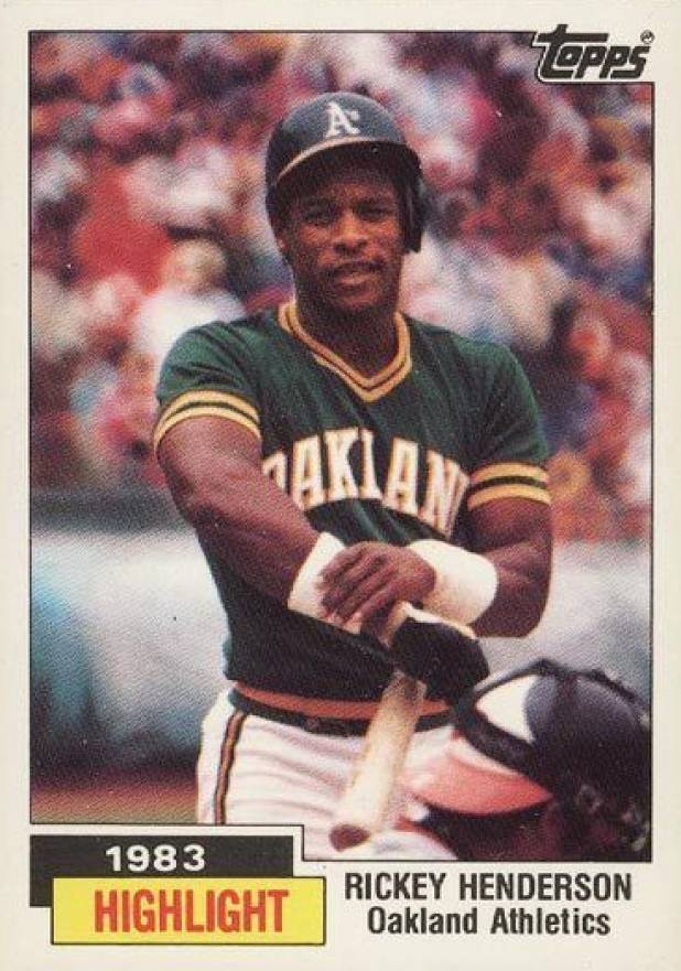 1984 Topps Tiffany 1983 Highlight:Henderson #2 Baseball Card