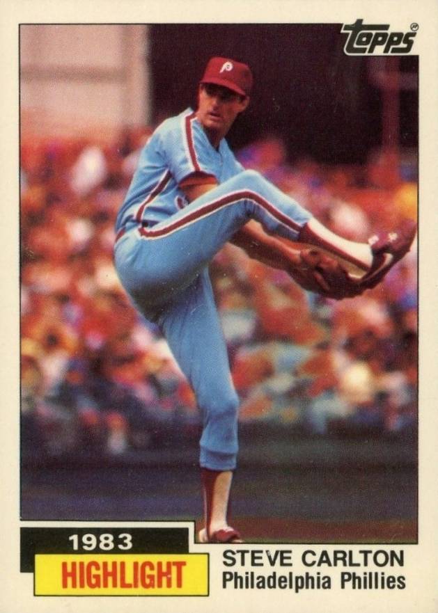 1984 Topps Tiffany 1983 Highlight:Carlton #1 Baseball Card