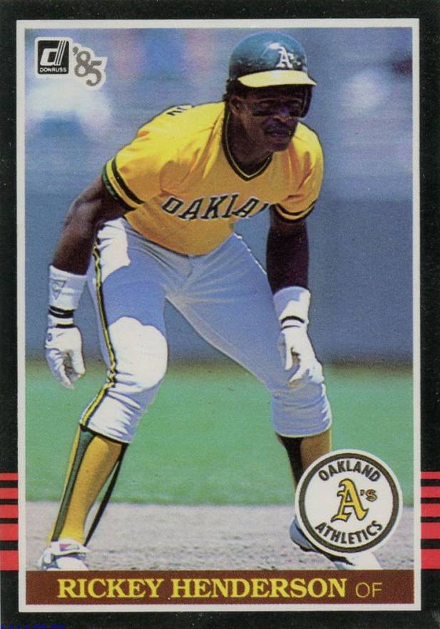 1985 Donruss Rickey Henderson #176 Baseball Card