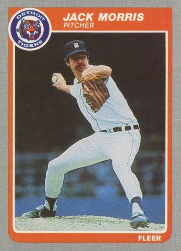 1985 Fleer Jack Morris #18 Baseball Card