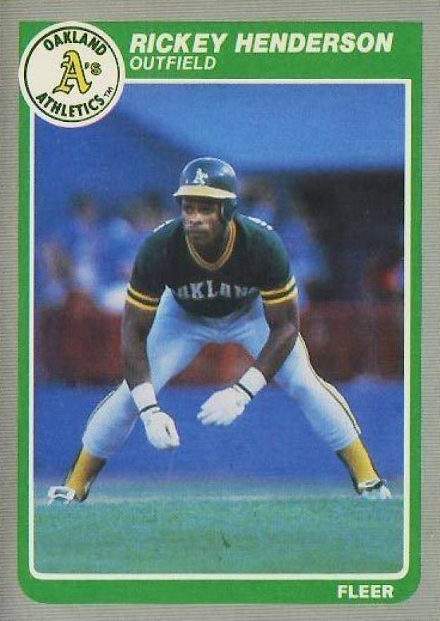 1985 Fleer Rickey Henderson #425 Baseball Card