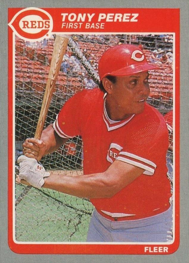 1985 Fleer Tony Perez #546 Baseball Card