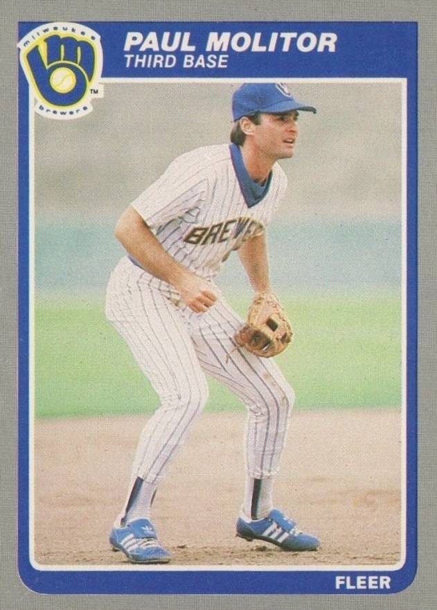 1985 Fleer Paul Molitor #588 Baseball Card