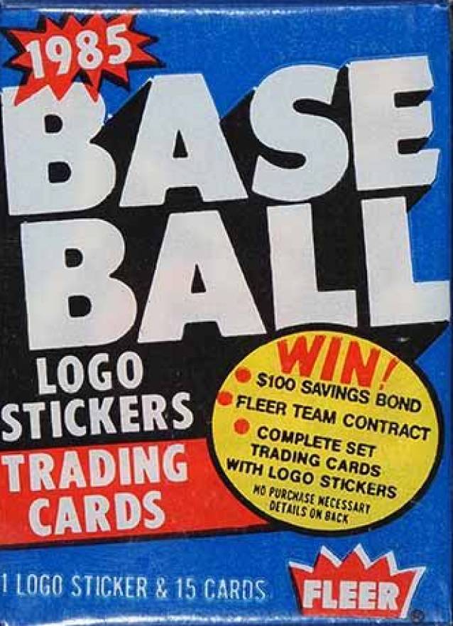 1985 Fleer Wax Pack #WP Baseball Card