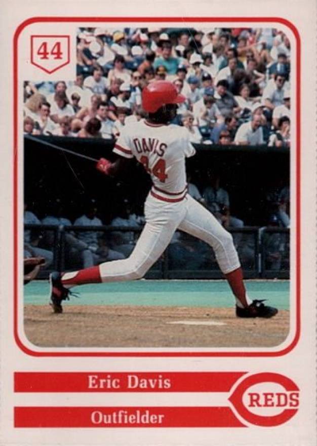 1985 Reds Yearbook Eric Davis #3 Baseball Card