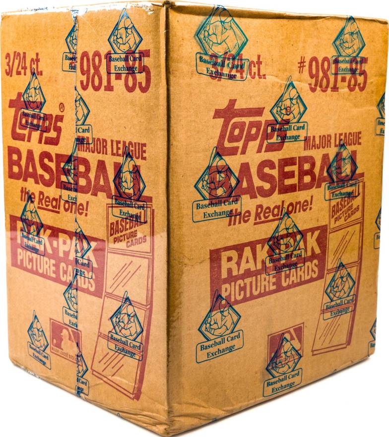 1985 Topps Rack Pack Box Case #RPBC Baseball Card