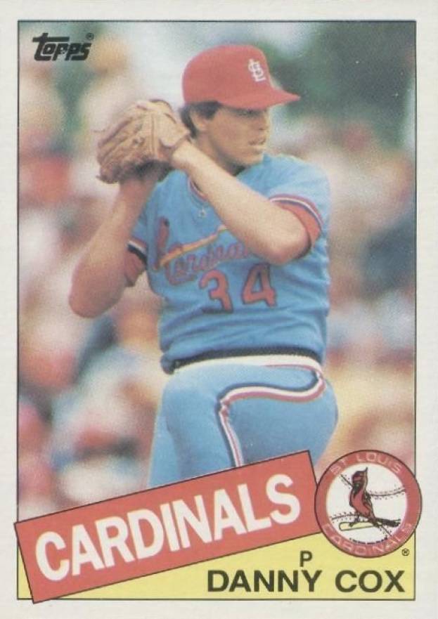1985 Topps Danny Cox #499 Baseball Card