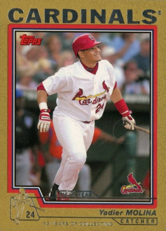 2004 Topps Gold Yadier Molina #324 Baseball Card