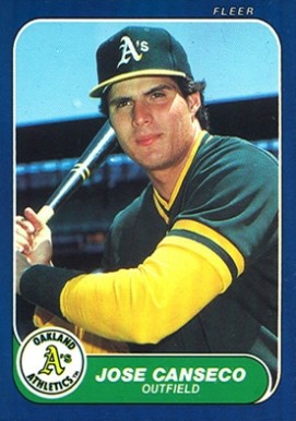 1986 Fleer Update Jose Canseco #20 Baseball Card