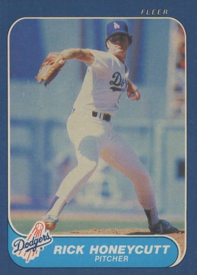 1986 Fleer Rick Honeycutt #132 Baseball Card