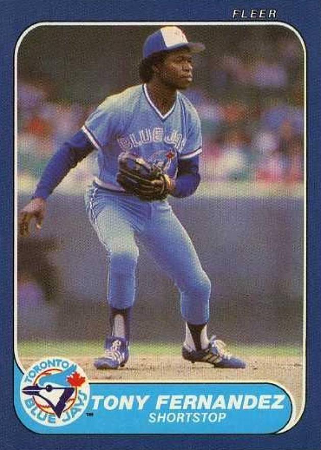 1986 Fleer Tony Fernandez #57 Baseball Card