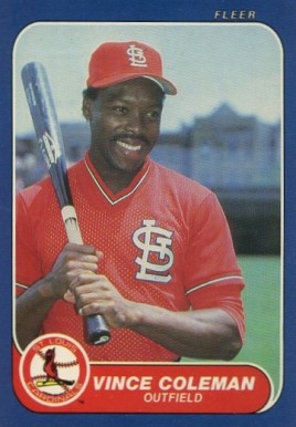 1986 Fleer Vince Coleman #31 Baseball Card
