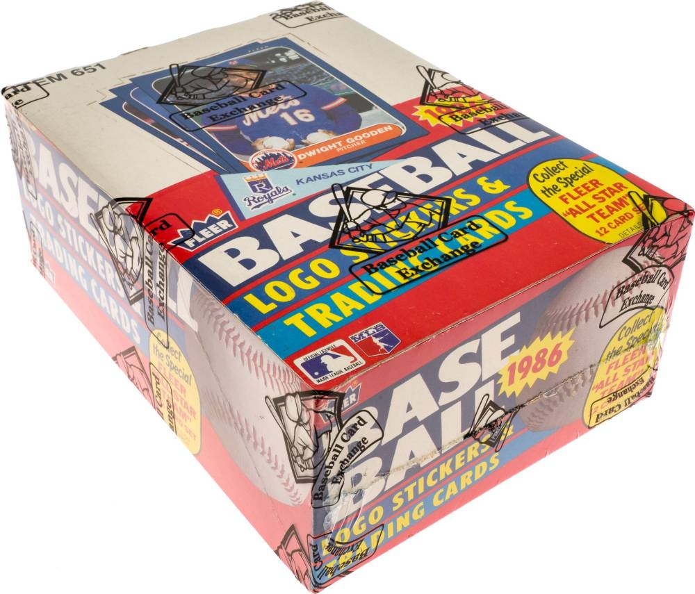 1986 Fleer Wax Pack Box #WPB Baseball Card