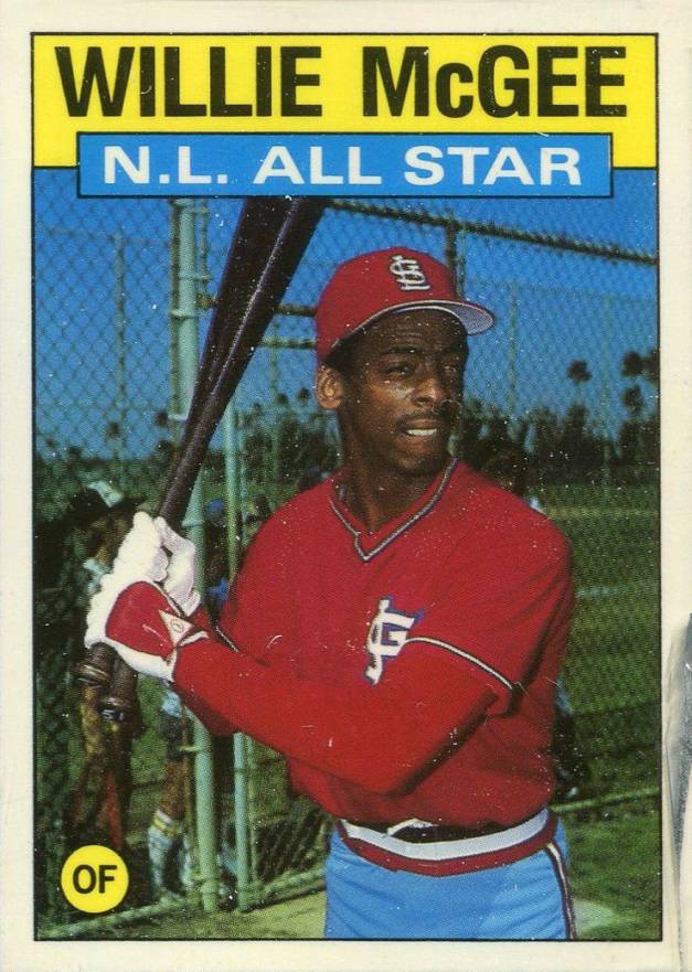 1986 Topps Tiffany Willie McGee #707 Baseball Card