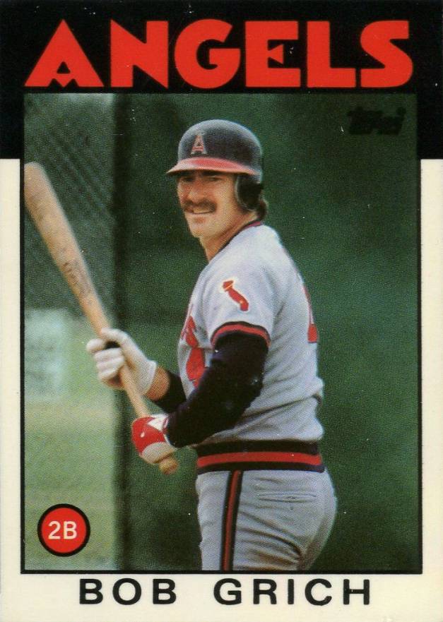 1986 Topps Tiffany Bob Grich #155 Baseball Card
