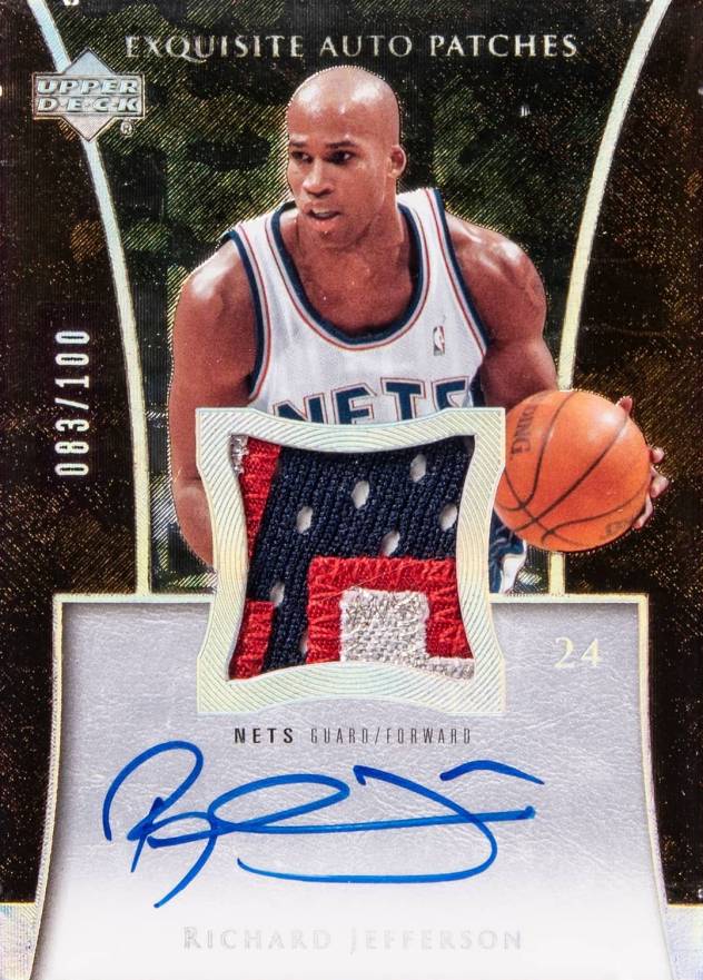 2004 UD Exquisite Collection Autograph Patches Richard Jefferson #AP-RJ Basketball Card