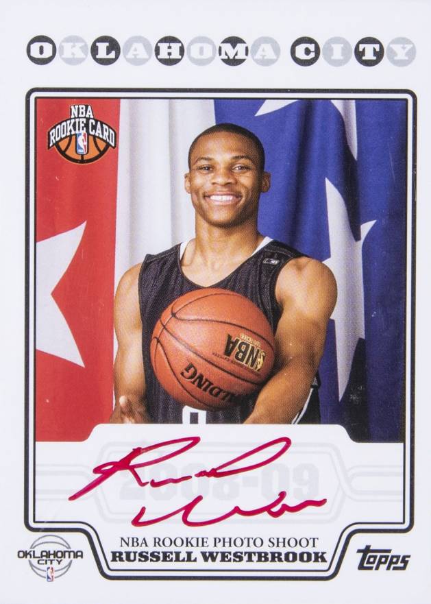 2008 Topps Rookie Photo Shoot Autographs Russell Westbrook #RP-RW	 Basketball Card