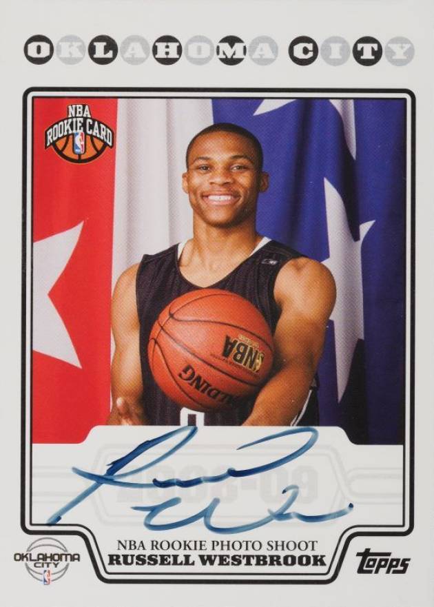 2008 Topps Rookie Photo Shoot Autographs Russell Westbrook #RP-RW Basketball Card