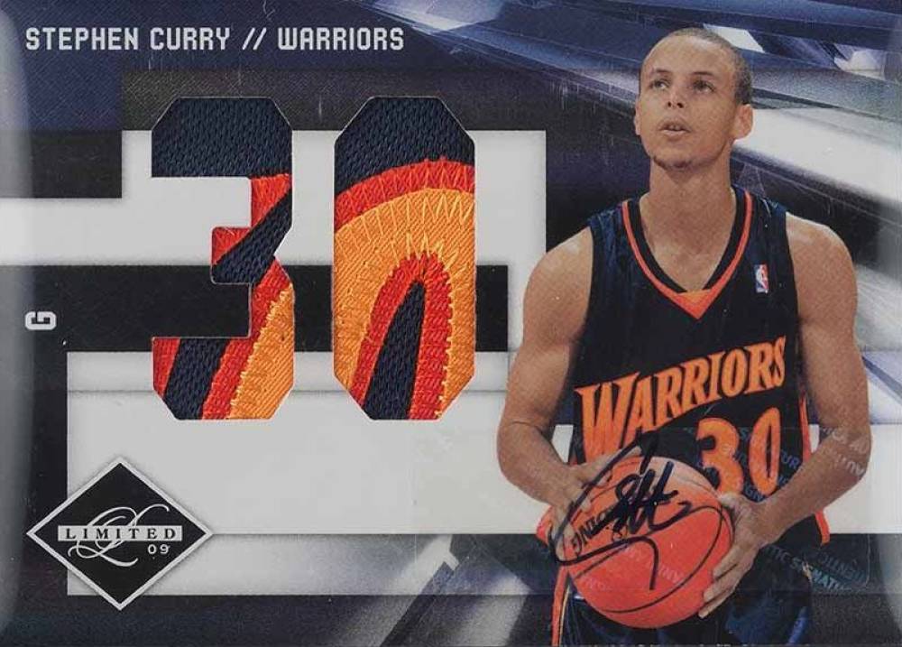 2009 Panini Limited Freshman Jumbo Jersey Stephen Curry #7 Basketball Card