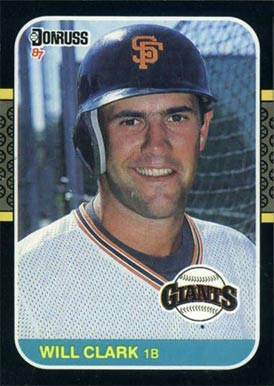 1987 Donruss Will Clark #66 Baseball Card