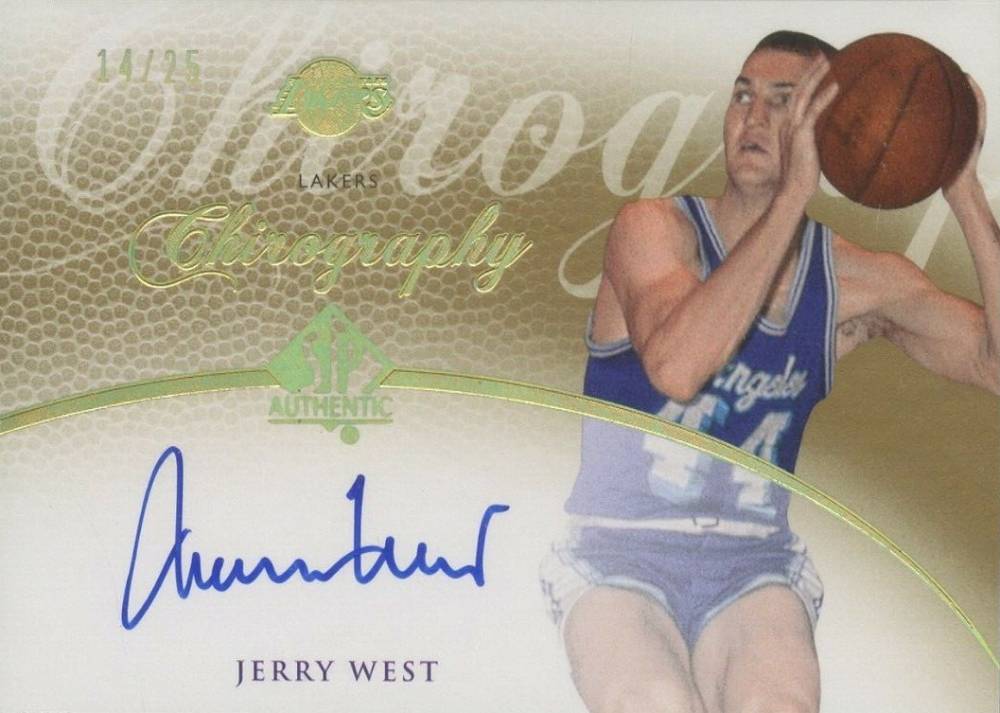 2007 SP Authentic Chirography Jerry West #CR-JW Basketball Card