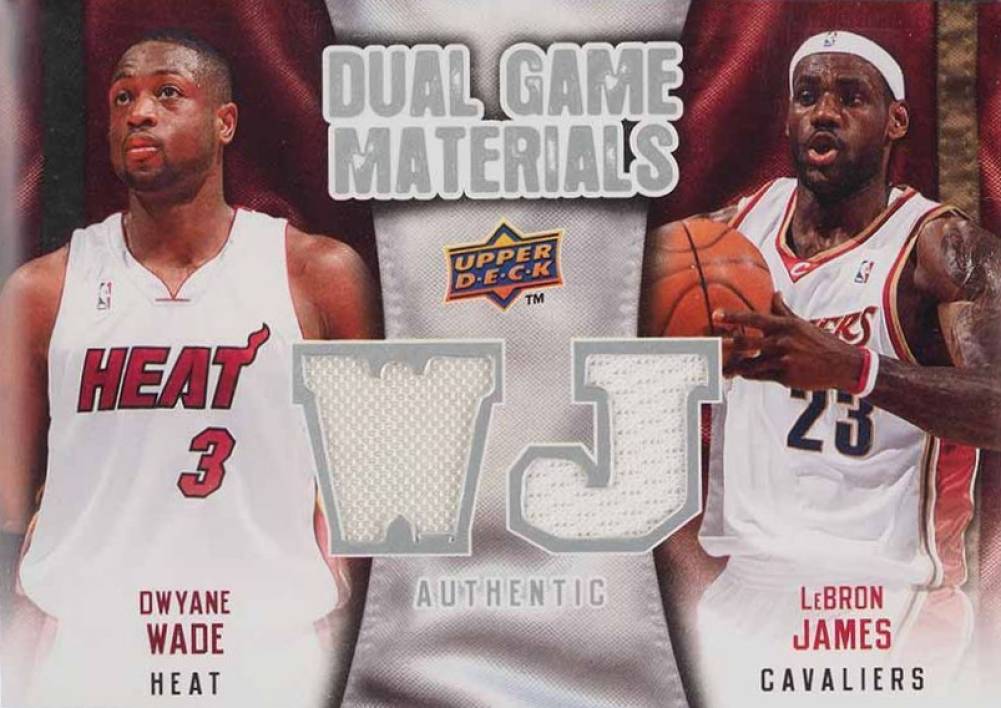 2009 Upper Deck Dual Game Materials Dwyane Wade/LeBron James #DG-JW Basketball Card