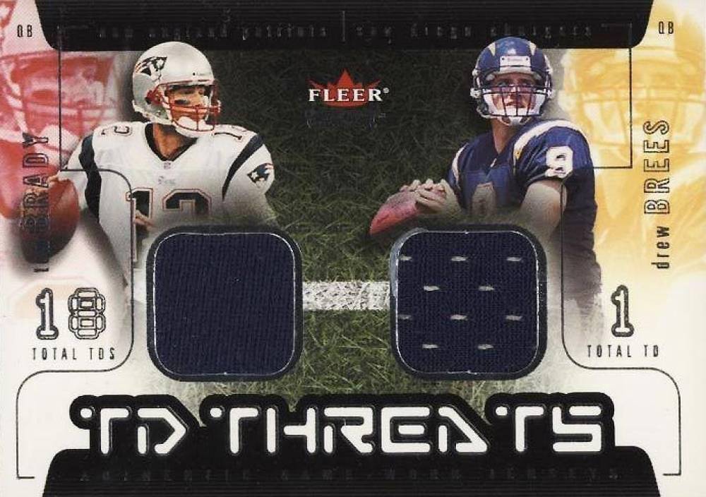 2002 Fleer Genuine TD Threats Drew Brees/Tom Brady # Football Card
