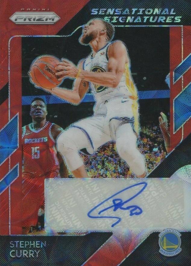 2018 Panini Prizm Sensational Signatures Stephen Curry #SSSCY Basketball Card
