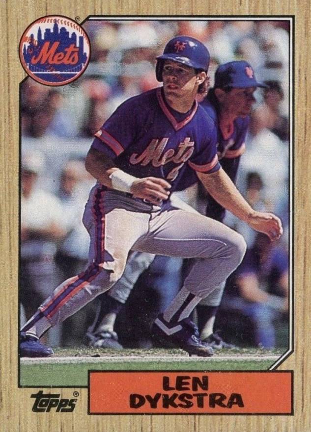 1987 Topps Len Dykstra #295 Baseball Card
