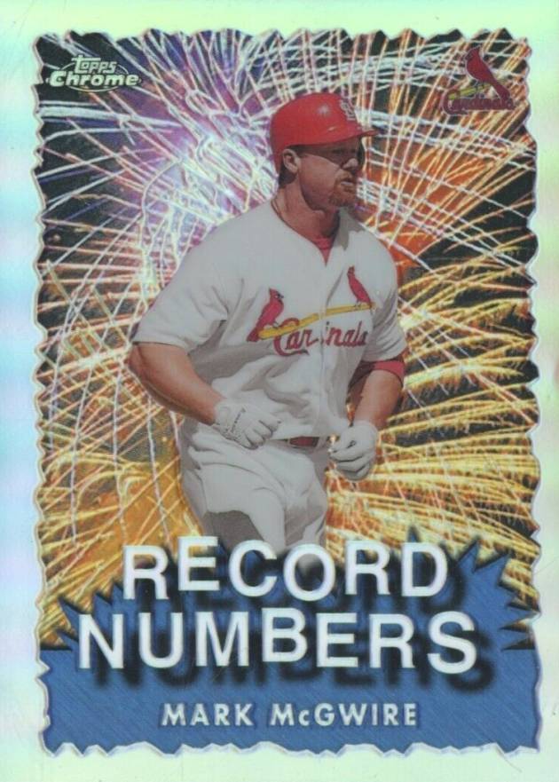 1999 Topps Chrome Record Numbers Mark McGwire #RN10 Baseball Card
