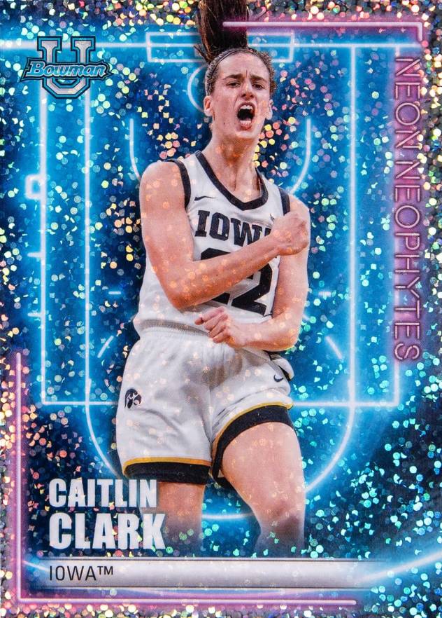 2022 Bowman University Best Neon Neophytes Caitlin Clark #NN3 Basketball Card