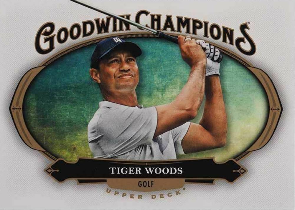 2020 Upper Deck Goodwin Champions Tiger Woods #75 Golf Card