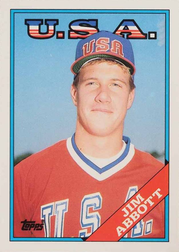 1988 Topps Traded Jim Abbott #1T Baseball Card