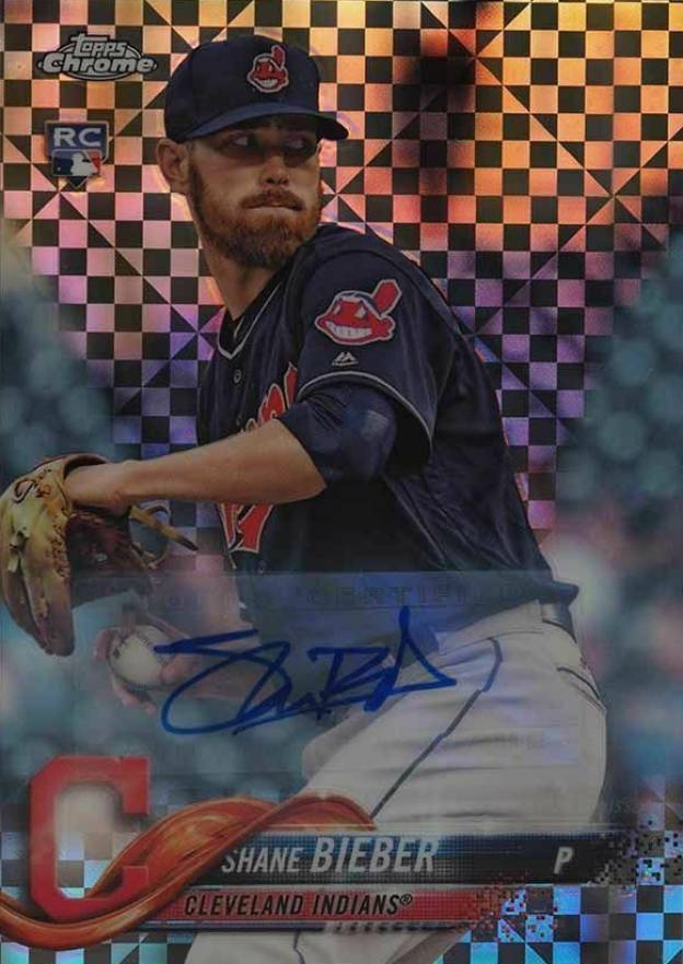 2018 Topps Chrome Update Shane Bieber #HMT59 Baseball Card