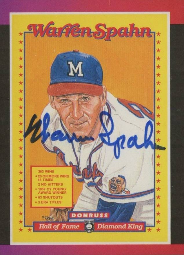 1989 Donruss Warren Spahn #588 Baseball Card