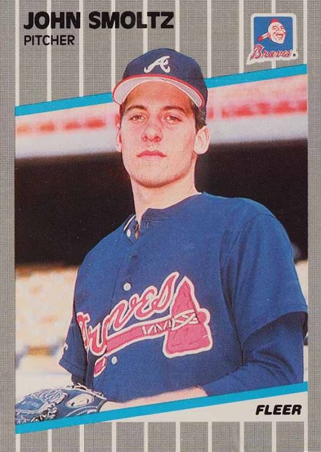 1989 Fleer Glossy John Smoltz #602 Baseball Card