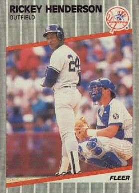 1989 Fleer Glossy Rickey Henderson #254 Baseball Card