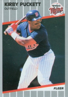 1989 Fleer Glossy Kirby Puckett #124 Baseball Card