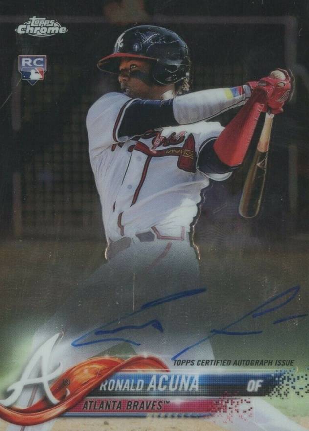 2018 Topps Chrome Rookie Autograph Ronald Acuna Jr. #RA-RA Baseball Card