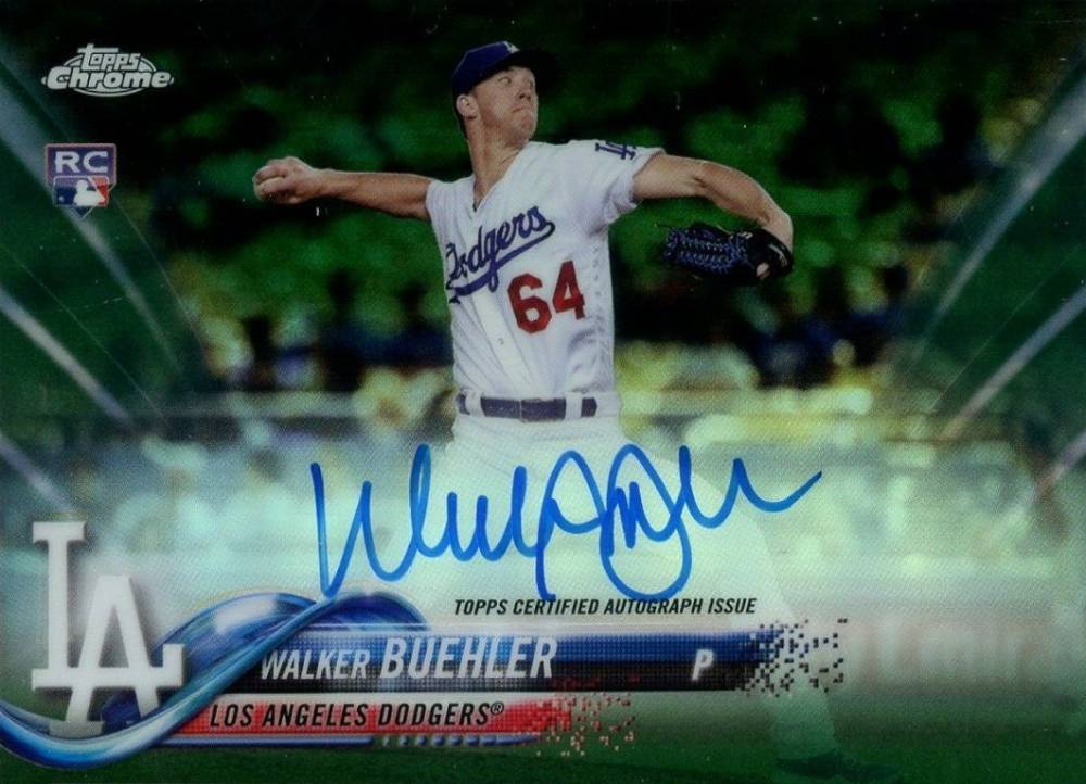 2018 Topps Chrome Rookie Autograph Walker Buehler #RA-WB Baseball Card