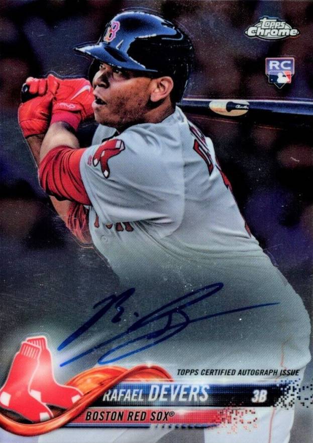 2018 Topps Chrome Rookie Autograph Rafael Devers #RA-RD Baseball Card