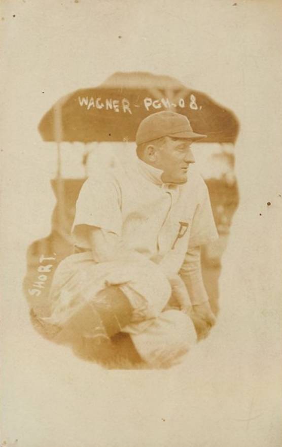 1908 Pittsburgh Pirates Vignette Postcards Honus Wagner #8 Baseball Card