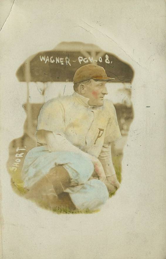 1908 Pittsburgh Pirates Vignette Postcards Honus Wagner #8 Baseball Card