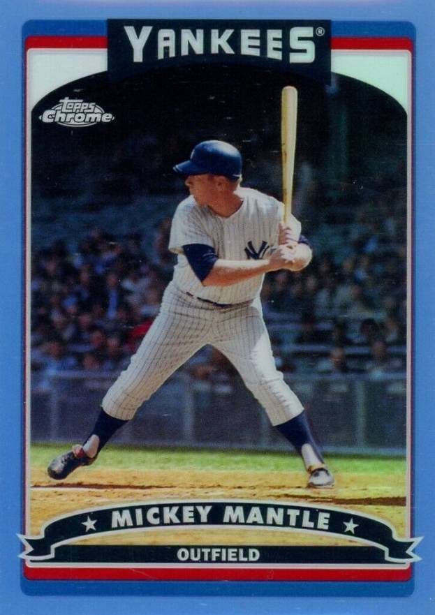 2006 Topps Chrome Mickey Mantle #7 Baseball Card