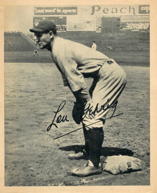 1934 Butterfinger Lou Gehrig # Baseball Card