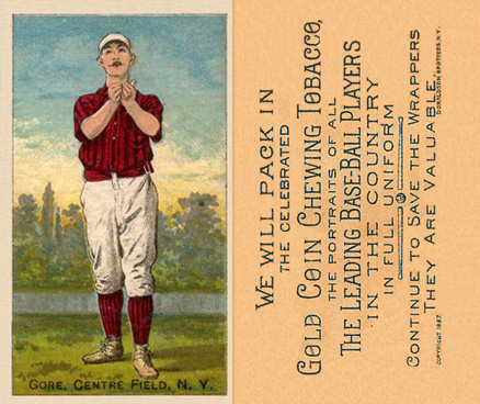 1887 Buchner Gold Coin George Gore # Baseball Card