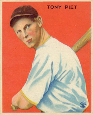 1933 Goudey Tony Piet #228 Baseball Card