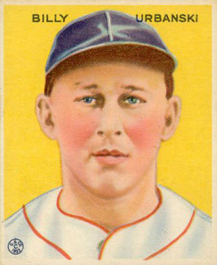 1933 Goudey Billy Urbanski #212 Baseball Card