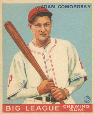 1933 Goudey Adam Comorosky #77 Baseball Card