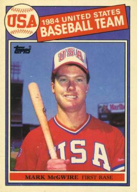 1985 Topps Tiffany Mark McGwire (Team U.S.A.) #401 Baseball Card